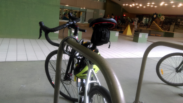 Undercover bicycle parking Gallery of Modern Art Brisbane Queensland