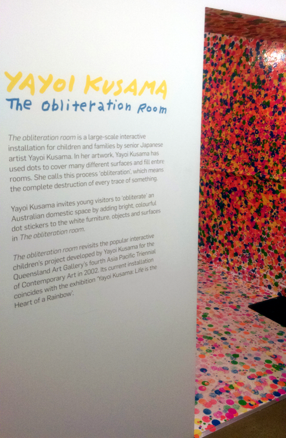 Yayoi Kusama Obliteration Room Gallery of Modern Art Brisbane