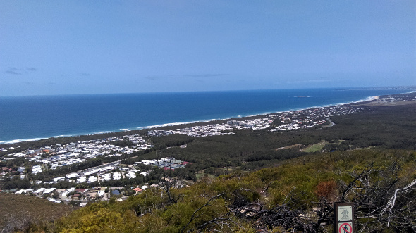Top of Mt Coolum looking south