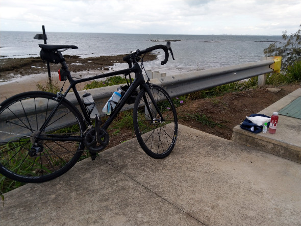 Lunch with road bike Redcliffe Queensland