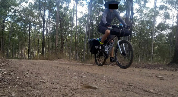 Bikepacking to England Creek remote bush camp queensland