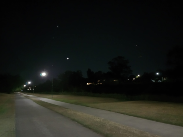 Kedron Brook bikeway Brisbane at night