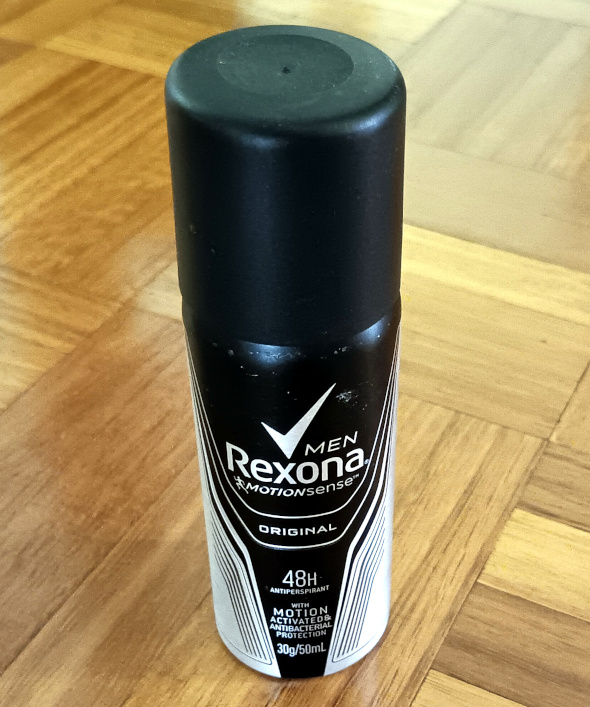 Mini deodorant can for cycling