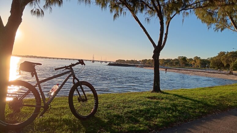 Bribie Island foreshore sunset 