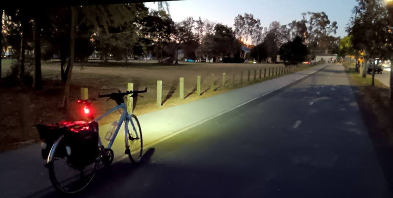 Bike commuting on the North Brisbane Bikeway