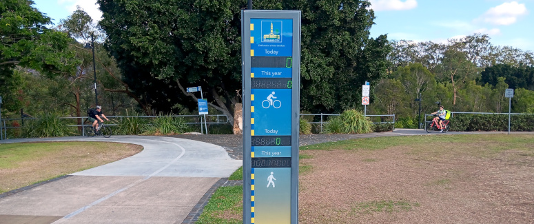 Brisbane City Council bicycle counter