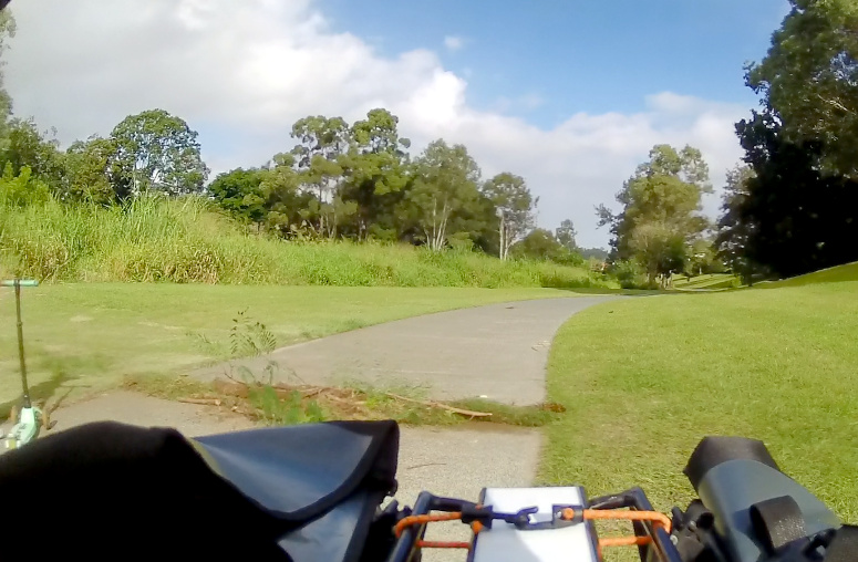 Obstruction on the Kedron Brook Bikeway