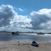Pumicestone Passage Bribie Island with the Glasshouse Mountains in the background