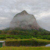 Mt Tibrogargan from a speeding train <a target="_blank" href="https://velo.moda/sunshine-coast-bikeways-are-great-with-train-linkup" rel="noopener">More</a>